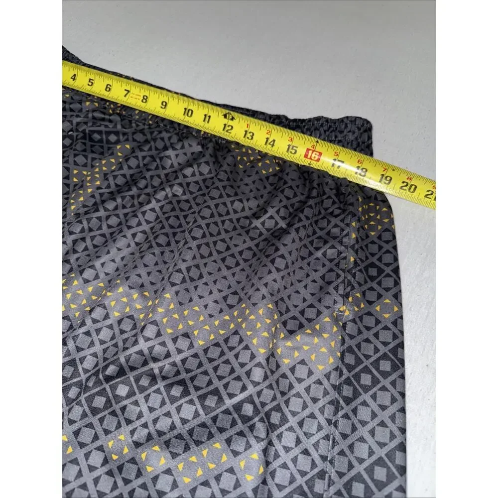 vintage jordan basketball shorts XL Y2K baggy fit geometric Gold Black Jumpman